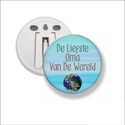 Button Met Clip 58 MM - De Liefste Oma Van De Wereld