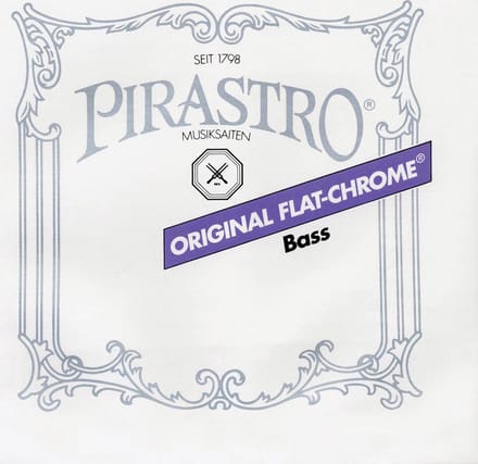 Pirastro P347220 double bass string D-2 medium, rope core, chrome steel, orchestra
