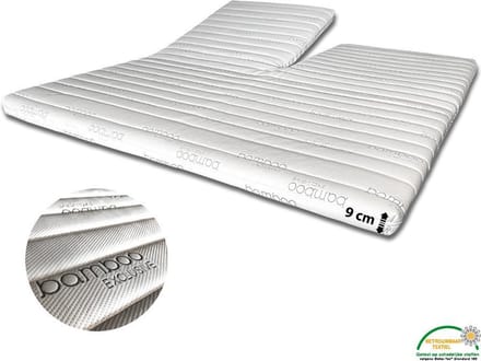 Split Topper-Topmatras 180/210 Koudschuim HR55 Bamboo 9cm