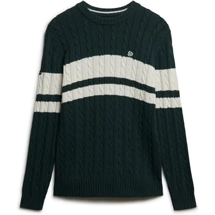 Superdry - Cotton Stripe Cable Trui - Heren - Sweaters