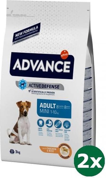 2x3 kg Advance mini adult hondenvoer