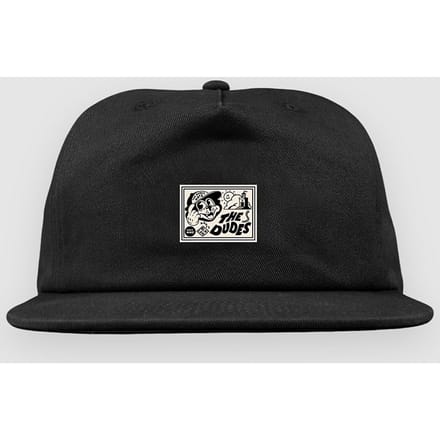The Dudes Cap Factory Label Unstructured 5 Panel Cap zwart
