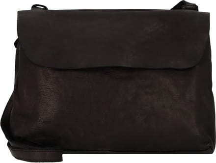 HAROLD'S Leren schoudertas Submarine Shoulderbag Flap Black zwart