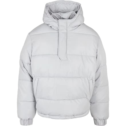 Urban Classics - Hooded Cropped Pullover Jas - M - Grijs