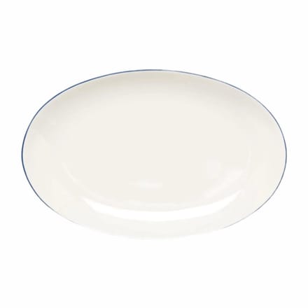 Bord vtwonen Plate White-Blue Line Oval 25,5 cm