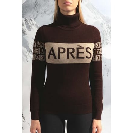 FAMME APRÈS-SKI Sweater Brown/Beige L