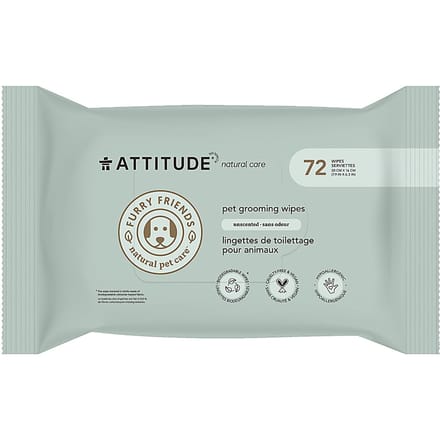 Attitude Furry Friends Deodorising Bath Wipes - unscented