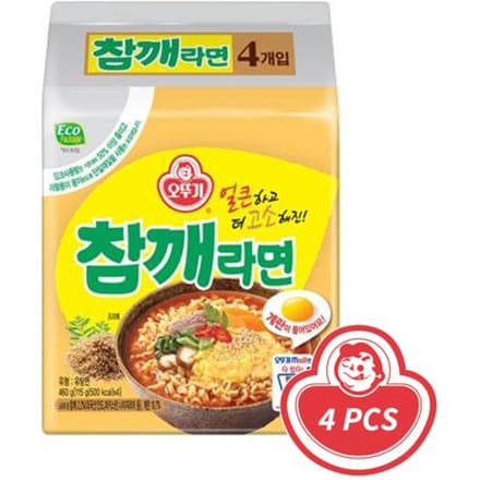 Ottogi Ramen au Sésame 115g X 4 (2 possibilités) 115g X 8 yellow