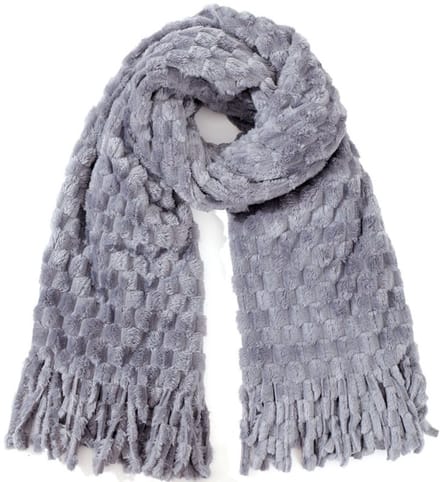 sjaal dames - grijs - 180x60cm - zacht - warm -lang - omslagdoek