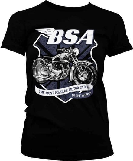 BSA Dames Tshirt -S- 650 Shield Zwart