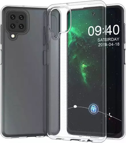 Silicone back cover Geschikt voor Samsung Galaxy A42 5G/Transparant hoesje + gratis screenprotector