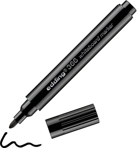 Edding 366, 1 stuk(s), Zwart, Ronde punt, 1 mm, 104 mm, 11 mm