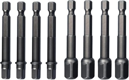 8-delige Socket Adapter Set voor Impact Driver en Power Drill, 1/4" en 3/8", Hex Shank naar Vierkante Socket Converter, Handgereedschap Accessoires