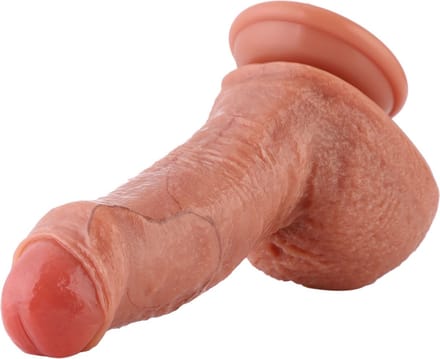 Realistische Dildo KlicLok® en Zuignap 17 CM Beige