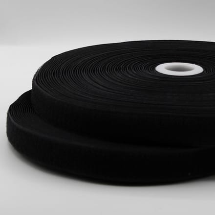 25 METER Opnaaibare KLITTENBAND ZWART 25MM