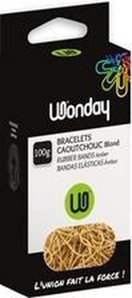 Wonday elastieken in karton, naturel, 45 x 5 mm, 100 g