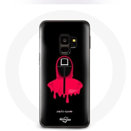 Coque - Squid Game - Samsung Galaxy S9 - Souple - Noir - Masque carré