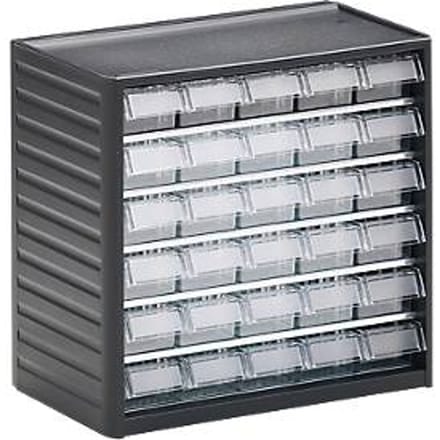 Treston onderdelenkast serie 290, 30 schuifladen