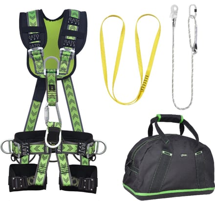 Kratos complete set valbeveiliging comfort-plus - Werkpositielijn 2m - Ankerstrop - Maat M-L