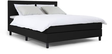 Maxi Owen Boxspring 120x200 cm - Gestoffeerde Boxspring met Matras - Bed - Zwart - Tweepersoonsbed