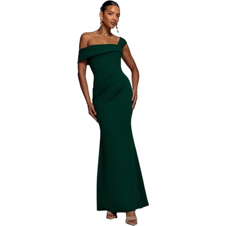 Damesjurk off-the-shoulder Goddiva Maxi