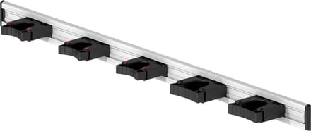 Toolflex - Aluminium Gereedschapsrail met 5 Houders - 90cm