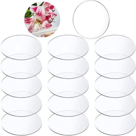 16 Pieces Clear Acrylic Plates, Round Acrylic Discs, Transparent, 0.2 cm Thick, Use for DIY Picture Frames, Paintings, DIY Crafts, Scrapbooking Display, Diameter 5 cm
