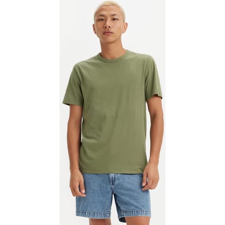 Levi's Premium Slim Fit Tee Garment Dye Moss Olive Taglia: S | Magliette basic Outlet | Uomo | Verde