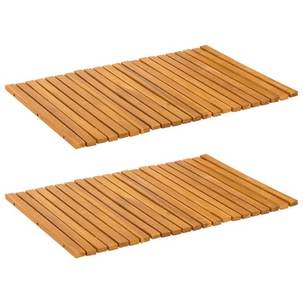 vidaXL - Badmat - Naturel - 60 - x - 40 - cm - Massief - Acacia - Hout