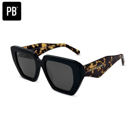 PB Sunglasses - Luca Demi - Zonnebril dames - 100% acetaat frame - Gepolariseerd - Oversized zonnebril - Panterprint