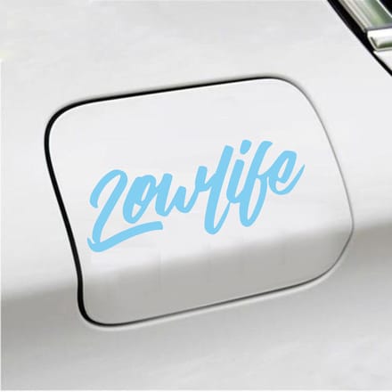 Bumpersticker - Lowlife - 6,4 X 16,8 - Licht Blauw