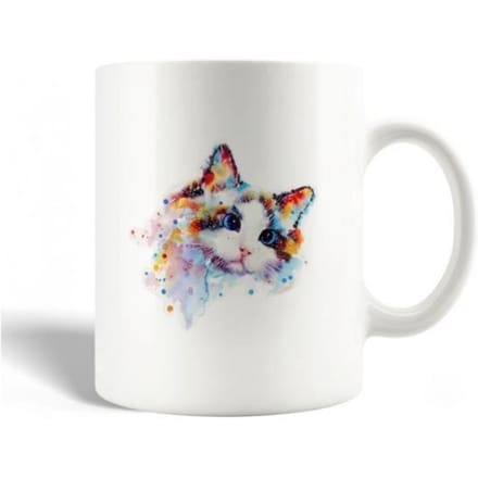 Mug en Céramique - Chat Bengal - Multicolore - 30cl - Compatible Lave-Vaisselle - 9,5cm