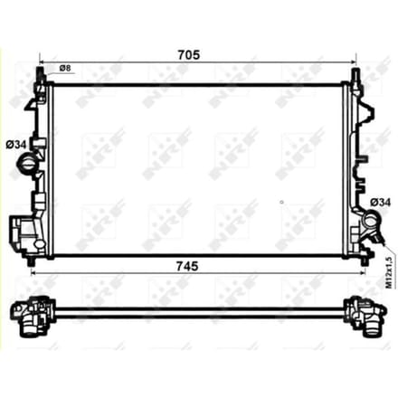 Radiator, motorkoeling NRF 53074