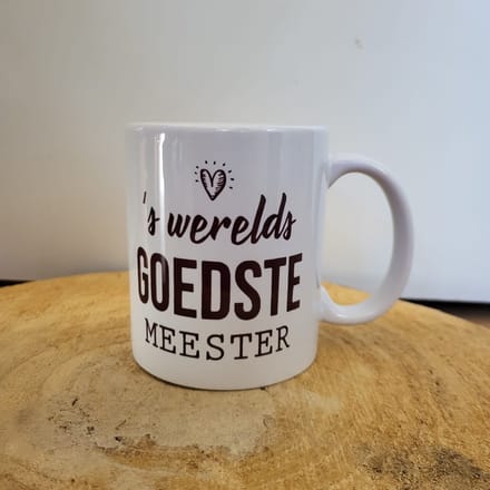 Beker - Goedste meester - Spelfout - Grappige mok - Einde schooljaar cadeau