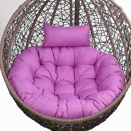 Hangend Zitkussen - Mand Kussen - Buiten Ontspannen - Extra Dikke Vulling - 105cm Diameter - Paars