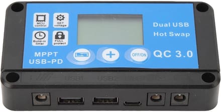 Solar Controller - Regulator Oplader - Energiebeheer - LCD Display - 50 A - Zwart