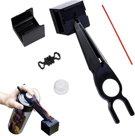 Kettingolie Applicator - Smeermiddel Tool - Motor Onderhoud - Vierkante Sproeier - 15.6 cm Pakket - Zwart