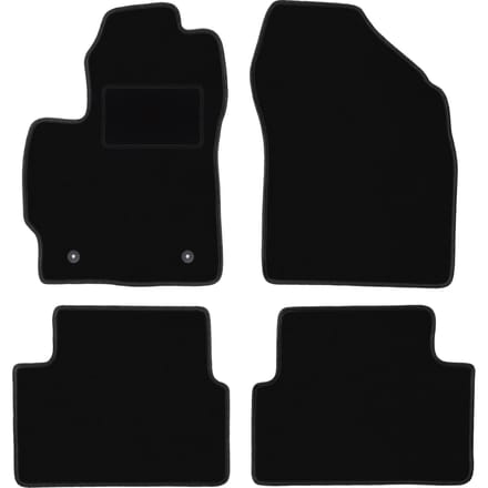 Zwarte veloursmatten voor: Toyota Corolla E14 / E15 sedan (2007-2012)