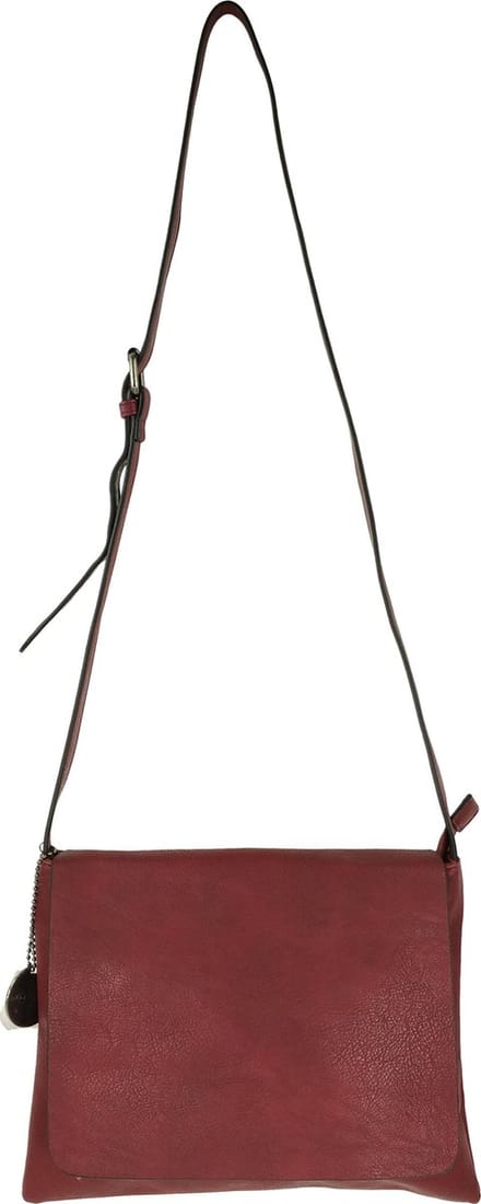 Flora & Co - Paris - crossbody schoudertas - lange instelbare draagriem - flap en ritssluiting - bordeaux