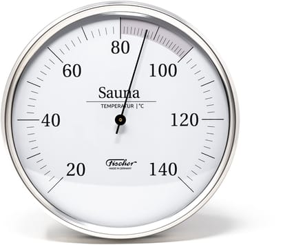 Fischer - Sauna Thermometer - Hoge Kwaliteit - Ø130 mm - 20 tot 140°C