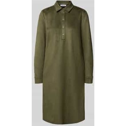 Knielange jurk in leerlook