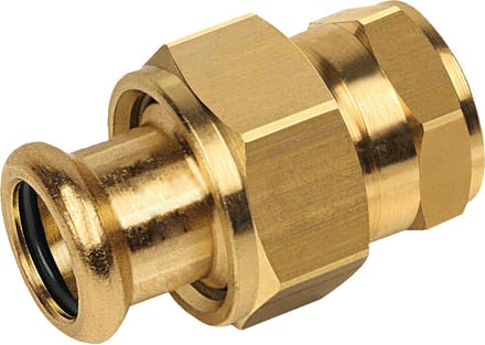 Bonfix Roodkoperen M 1x28mm 3-delige overschuifkoppeling vlak binnendraad