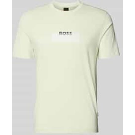 regular fit T-shirt van puur katoen model 'Te_LOGOTAPE'