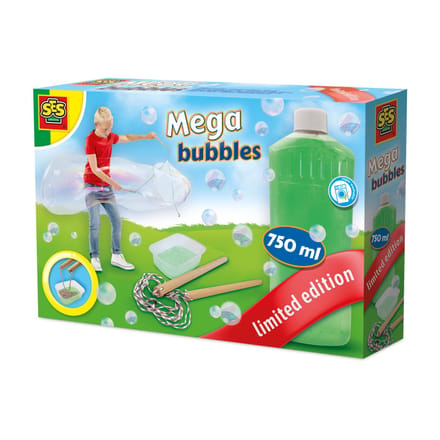 SES Creative Mega Bubbles Bellenblaas Limited Edition met Bellenblaastool - 750 ml - Vanaf 5 Jaar - Goed Uitwasbaar - Schoencadeautjes Sinterklaas