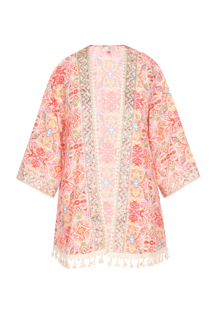 IZIA Kimono Dames Roze Veelkleurig