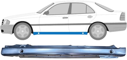 Volledige dorpel voor Mercedes C-Class W202 1993-2001 / Links