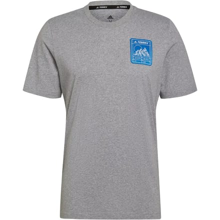 Adidas Terrex Patch Mountain Graphic T-shirt Met Korte Mouwen Grijs M Man