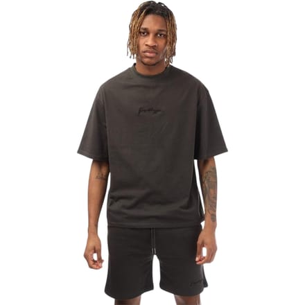 Hype Oversized T-shirt voor heren met kenmerkend logo (Zwart)