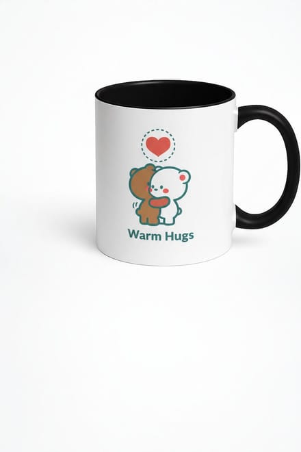 Warm Hugs Beren Mok - Liefdevol Keramische Beker met Knuffel Design - Perfect Cadeau voor Koppels