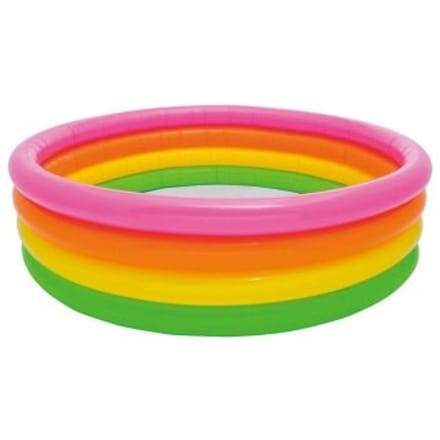 Regenboog Opblaasbaar Zwembad 4 Ringen 168 X 46 Cm Intex 56441